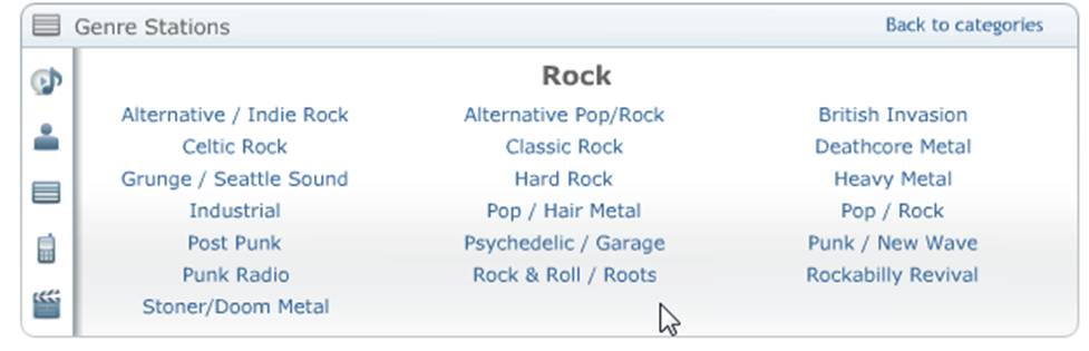 Genre - Rock Categories Genre - Rock Categories