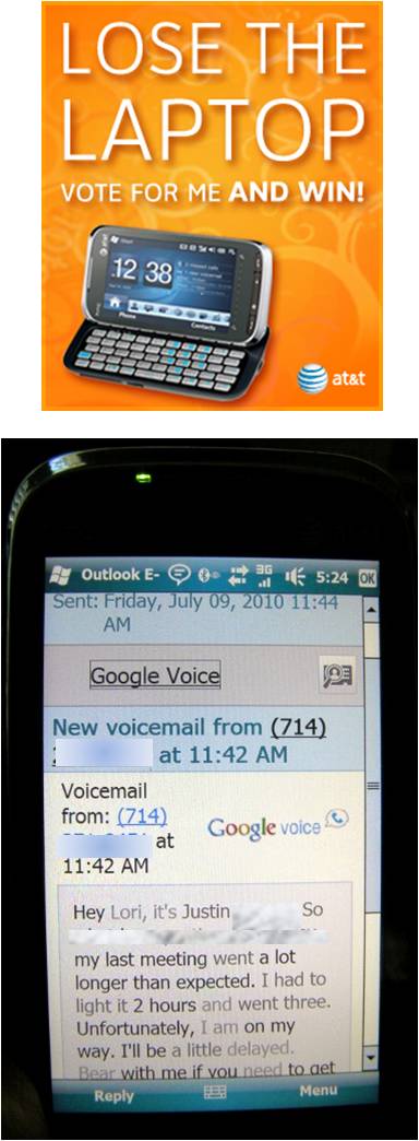 Google Voice on Tilt2 LosetheLaptop Sign up for Google Voice -- You'll Love it!